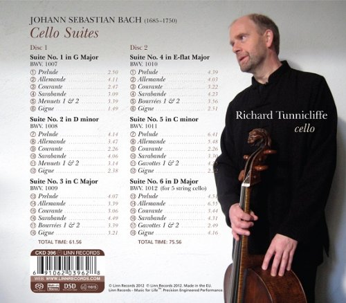 Richard Tunnicliffe - Johann Sebastian Bach: Cello Suites (2012) Hi-Res