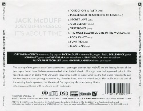 Jack McDuff, Joey DeFrancesco - It's About Time (2003) [SACD]