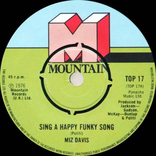 Miz Davis - Sing A Happy Funky Song (1976) [ Vinyl, 7" UK]