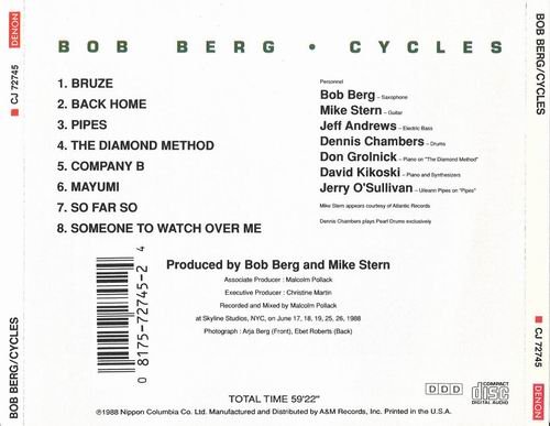 Bob Berg - Cycles (1988) CD Rip