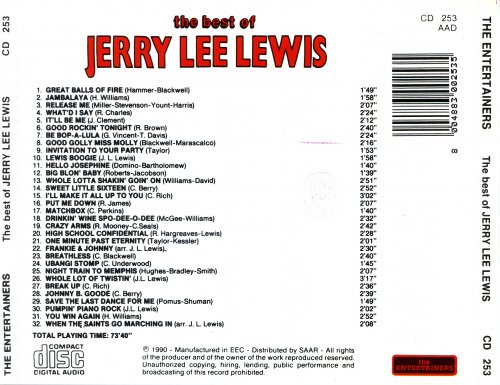 Jerry Lee Lewis ‎- The Best Of Jerry Lee Lewis (1990)