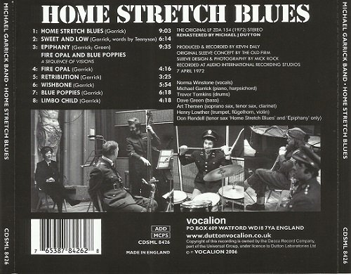 Michael Garrick Band - Home Stretch Blues (Reissue) (1972/2006)