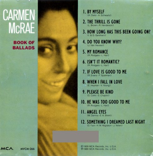 Carmen McRae - Book Of Ballads (1992) FLAC