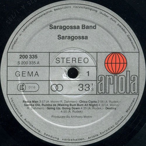 Saragossa Band - Saragossa (1979) LP