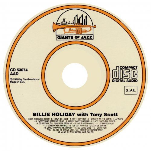 Billie Holiday, Tony Scott And His Orchestra - Billie Holiday With Tony Scott And His Orchestra (1990)