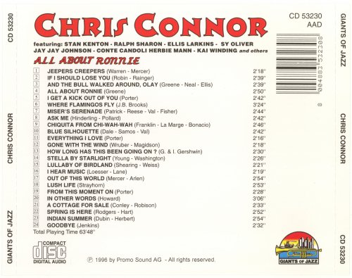 Chris Connor - All About Ronnie (1996)