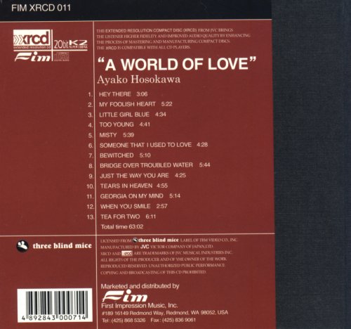 Ayako Hosokawa - A World of Love (2003) Lossless