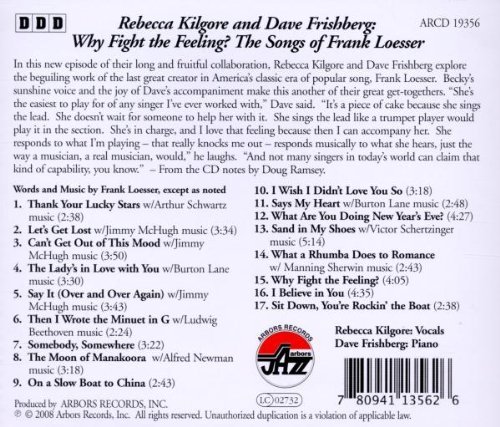 Rebecca Kilgore And Dave Frishberg - Why Fight The Feeling? (2008) FLAC