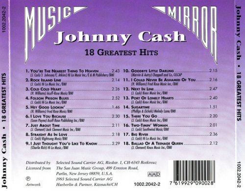 Johnny Cash ‎– 18 Greatest Hits (1993)