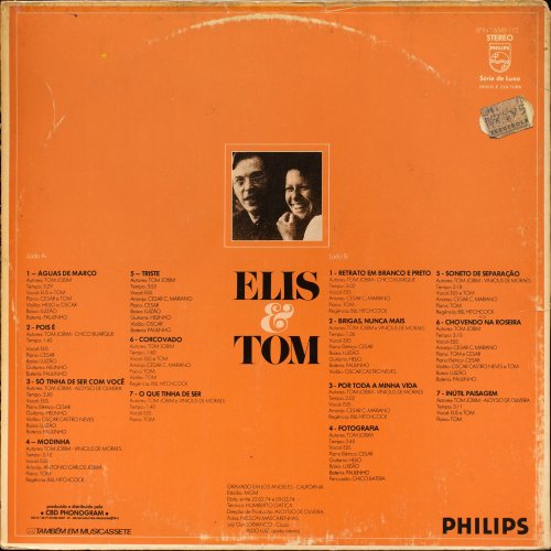 Elis Regina & Tom Jobim - Elis & Tom (1974) [LP]