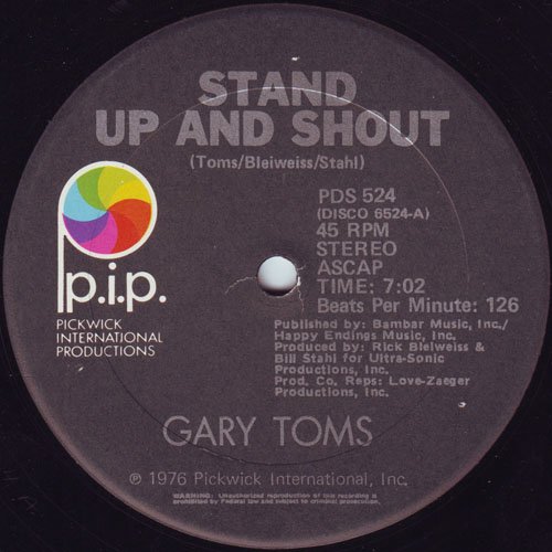 Gary Toms - Stand Up And Shout (1976) [12"]