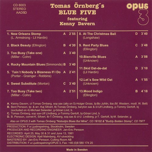 Tomas Örnberg - Tomas Örnberg’s Blue Five (2010) [DSD64]