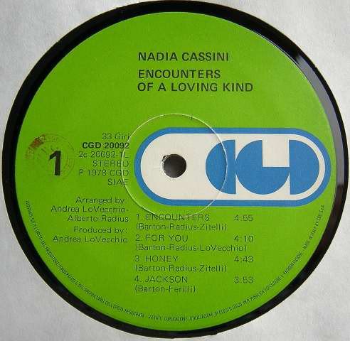 Nadia Cassini - Encounters Of A Loving Kind (1978) LP