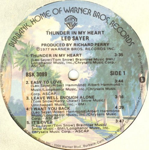 Leo Sayer - Thunder In My Heart (1977) LP