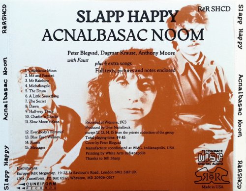 Slapp Happy - Acnalbasac Noom (Reissue) (1973/1990)