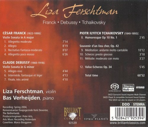 Liza Ferschtman ‎- Franck / Debussy / Tchaikovsky (2004) [SACD]