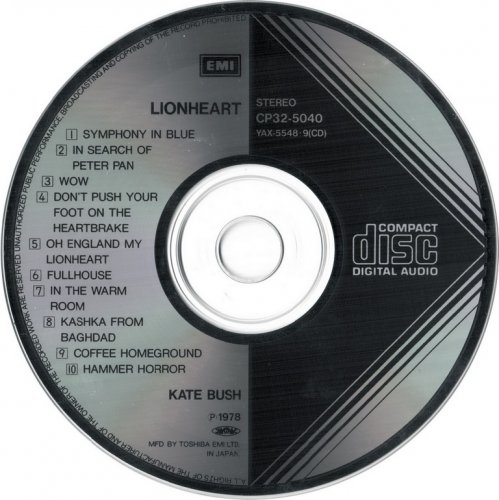 Kate Bush - Lionheart (1978) {1985, Japan 1st Press}