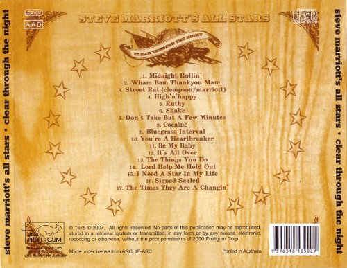 Steve Marriott's All Stars - Clear Through The Night (1975/2007) Lossless