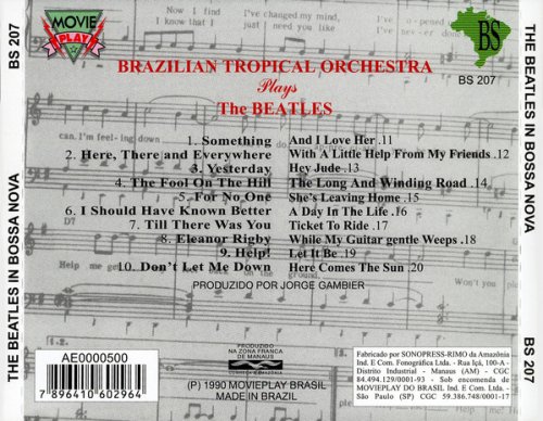 Brazilian Tropical Orchestra ‎- Plays The Beatles In Bossa Nova (1990)