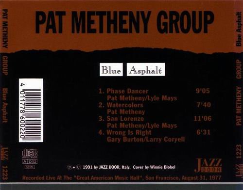 Pat Metheny Group - Blue Asphalt (1991) CD Rip