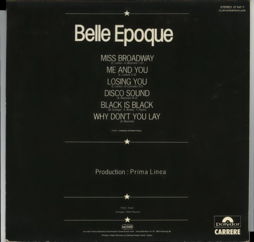 Belle Epoque - Black Is Black (1977) LP