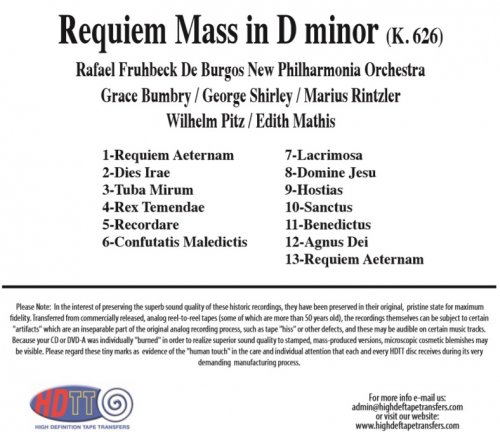 Rafael Fruhbeck de Burgos - Mozart: Requiem Mass in D minor (1968/2014) Hi-Res