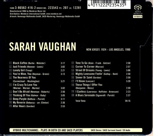 Sarah Vaughan - Sarah Vaughan: Supreme Jazz (2006) Lossless