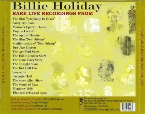 Billie Holiday - Rare Live Recordings 1934-1959 (2007)