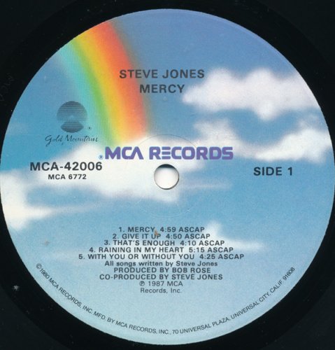Steve Jones (ex-Sex Pistols) - Mercy (1987) LP