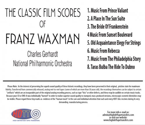 Charles Gerhardt - The Classic Film Scores of Franz Waxman (1974/2015) Hi-Res