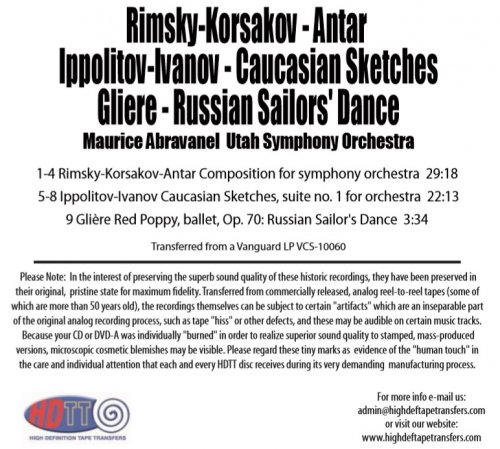 Maurice Abravanel - Rimsky-Korsakov, Ippolitov-Ivanov, Gliere (1969/2010) Hi-Res