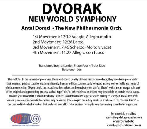 Antal Dorati - Dvorak: New World Symphony (1966/2010) Hi-Res