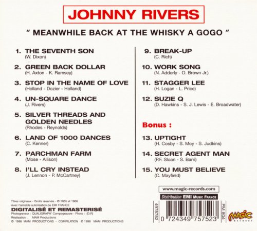 Johnny Rivers - Meanwhile Back At The Whisky A Go Go (Reissue, Remastered) (1965/1998)