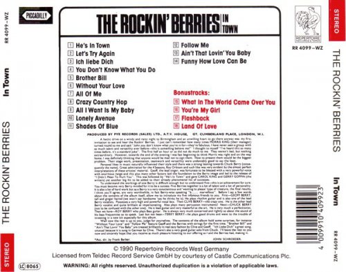 The Rockin' Berries - In Town (Reissue, Remastered) (1965/1990)