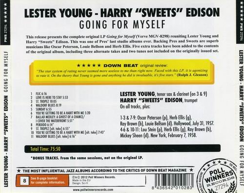 Lester Young & Harry Edison - Going For Myself... (1958) CD Rip