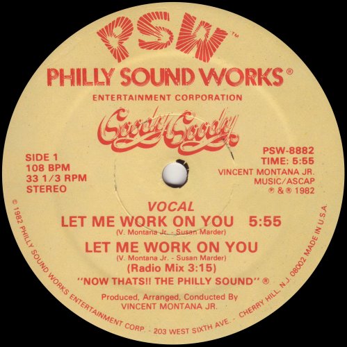 Goody Goody - Let Me Work On You (1982) [12"]