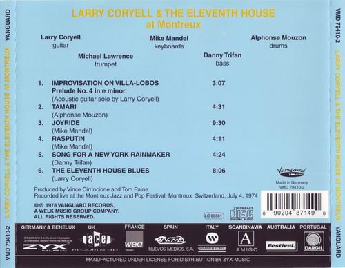 Larry Coryell & The Eleventh House - at Montreux (1974) CD Rip