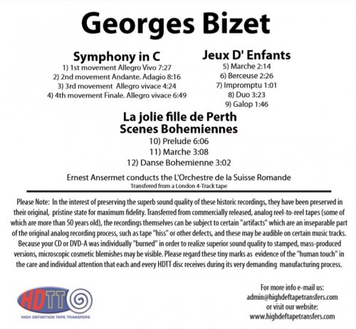 Ernest Ansermet - Bizet: Symphony in C (1960/2009) Hi-Res