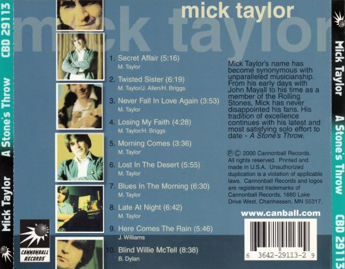 Mick Taylor - A Stone's Throw (2000)