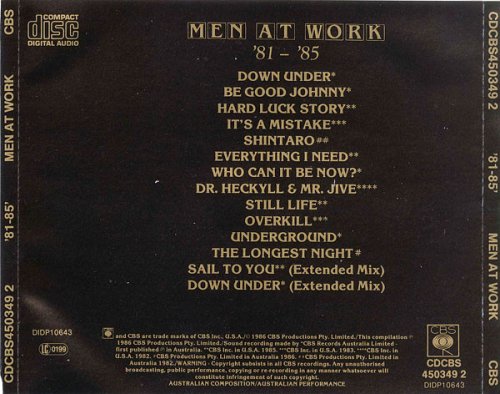 Men At Work - '81-'85 (1986)