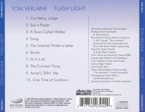 Tom Verlaine - Flash Light (Reissue) (1987/2003)