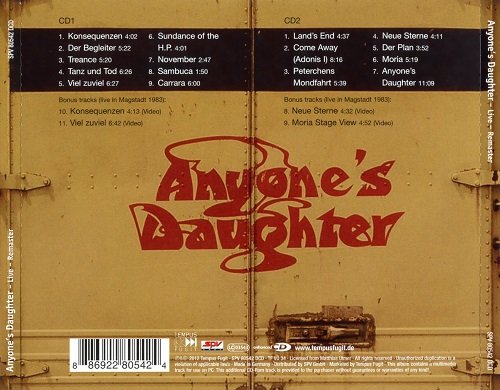 Anyone`s Daughter - Live '84 (Reissue, Remastered) (1984/2012)