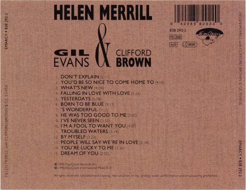 Helen Merrill - With Clifford Brown & Gil Evans (1990) FLAC