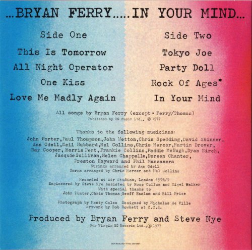 Bryan Ferry - In Your Mind (2015) [SHM-SACD]