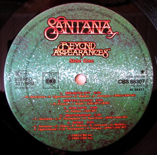 Santana - Beyond Appearances (1985) LP