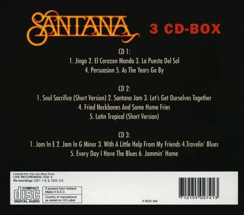 Santana ‎- Santana (3 CD Box Set)  (1995)