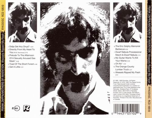 Frank Zappa & The Mothers Of Invention - Weasels Ripped My Flesh (1970) Flac