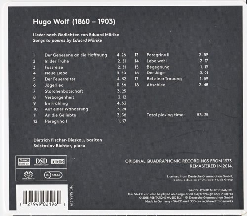 Sviatoslav Richter, Dietrich Fischer-Dieskau - Hugo Wolf: Morike Lieder (1973) [2015 SACD]