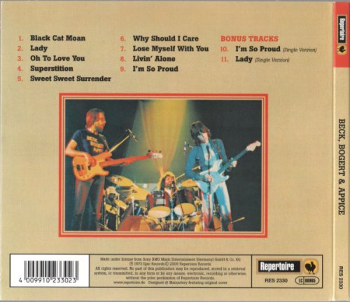 Jeff Beck - Tim Bogert - Carmine Appice - Beck, Bogert & Appic (Reissue, Remastered, Bonus Tracks) (1973/2005)