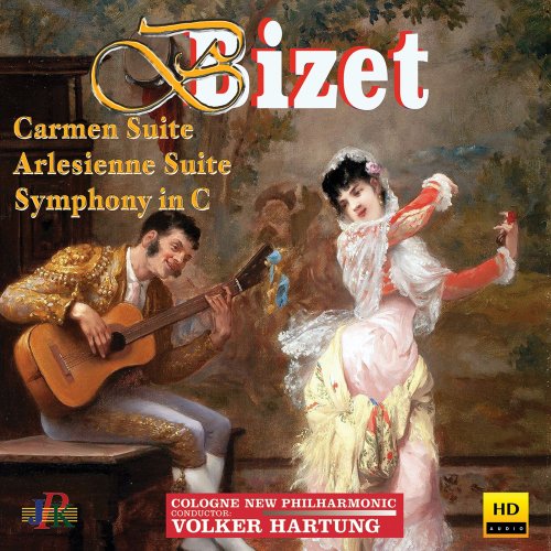 Cologne New Philharmonic Orchestra, Volker Hartung - Bizet: Carmen Suite No. 1, L'Arlésienne Suite No. 1 & Symphony in C Major (2019) [Hi-Res]